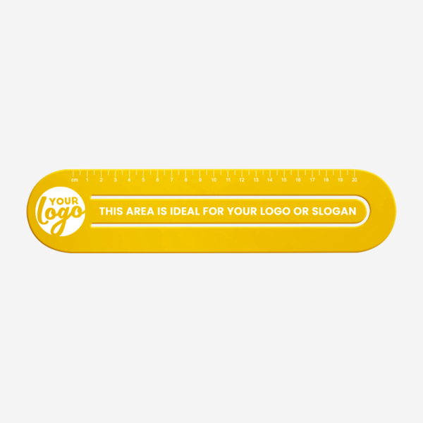 Ref 553 Ruler 20cmx60mm Paper Clip Bookmark Yellow