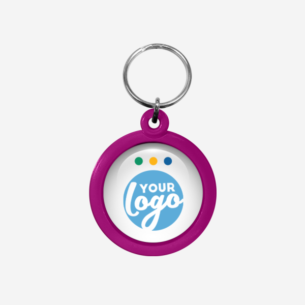 CK50 Round Keyring 48 Ref CK50 Domed Round Keyring Grape