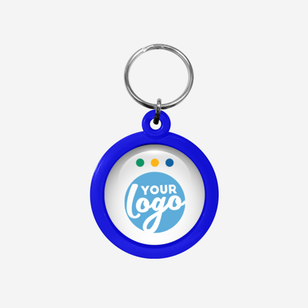 CK50 Round Keyring 40 Ref CK50 Domed Round Keyring Royal Blue
