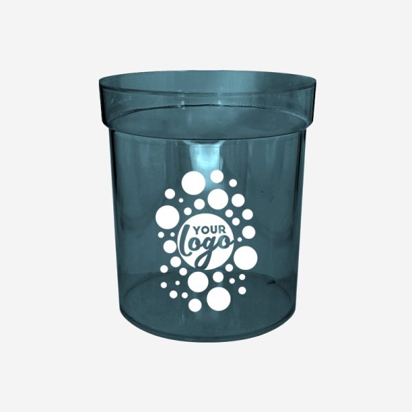 REF 1054PS PHARMACY ANISTER WITHOUT LID CLEAR SILKSCREEN CHARCOAL