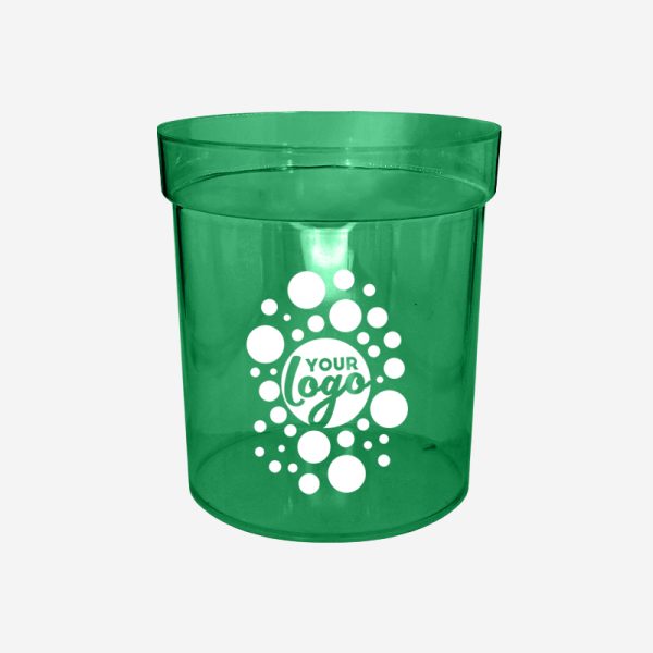 REF 1054PS PHARMACY ANISTER WITHOUT LID CLEAR SILKSCREEN EMERALD GREEN