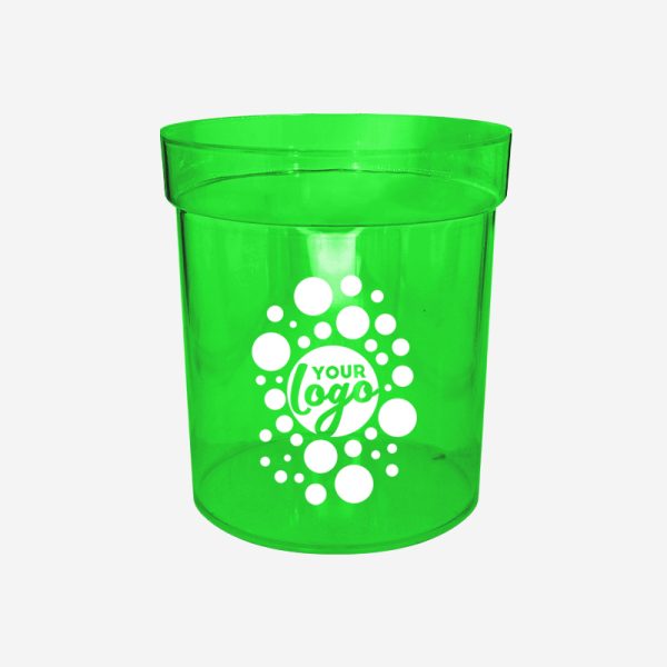 REF 1054PS PHARMACY ANISTER WITHOUT LID CLEAR SILKSCREEN LIME GREEN