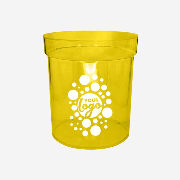 REF 1054PS PHARMACY ANISTER WITHOUT LID CLEAR SILKSCREEN YELLOW