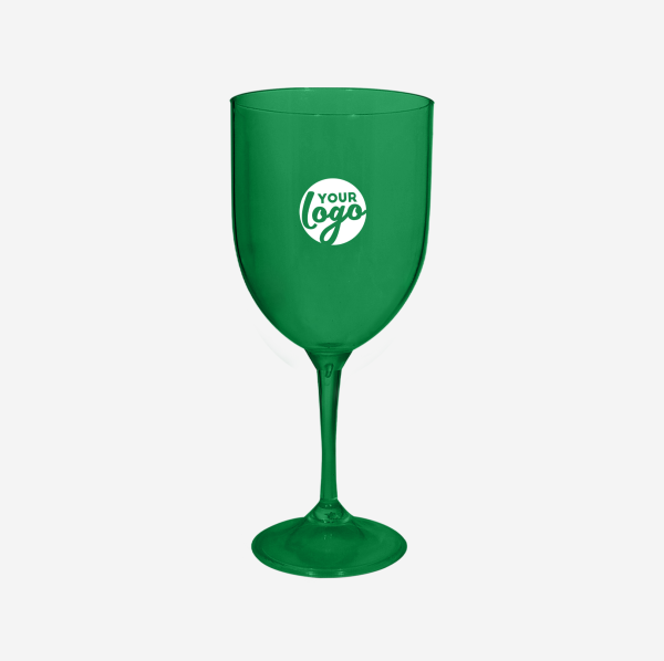 REF 1246PS TULIP LONG STEM GLASS NEW MOULD 350ML PAD CLEAR EMERALD GREEN