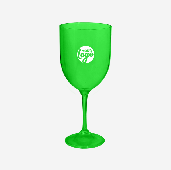 REF 1246PS TULIP LONG STEM GLASS NEW MOULD 350ML PAD CLEAR LIME GREEN