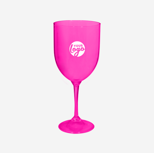 REF 1246PS TULIP LONG STEM GLASS NEW MOULD 350ML PAD CLEAR MAGENTA