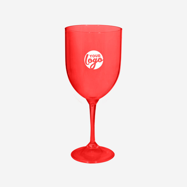 REF 1246PS TULIP LONG STEM GLASS NEW MOULD 350ML PAD CLEAR RED