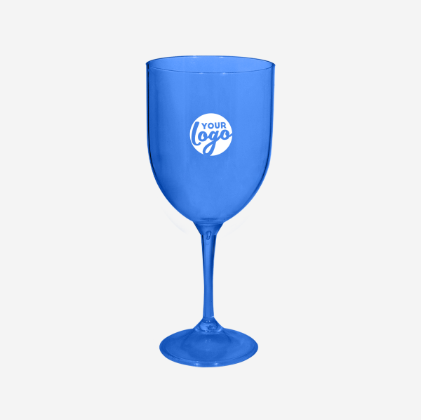 REF 1246PS TULIP LONG STEM GLASS NEW MOULD 350ML PAD CLEAR ROYAL BLUE