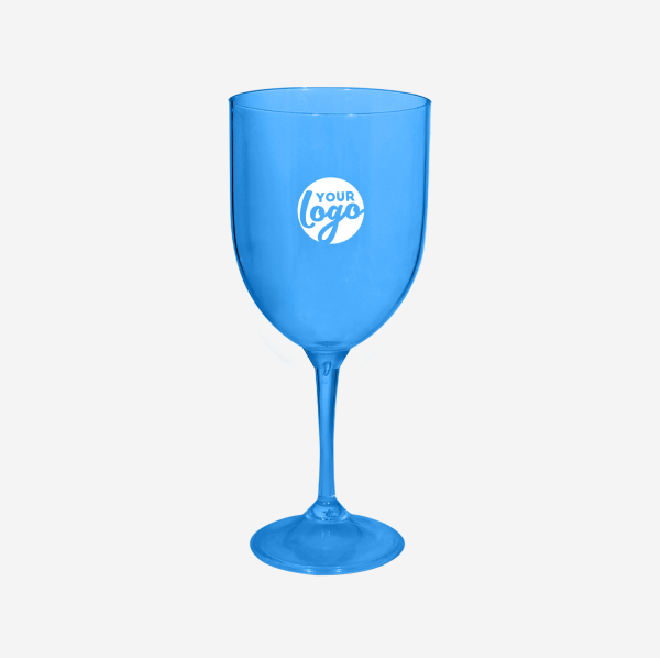 REF 1246PS TULIP LONG STEM GLASS NEW MOULD 350ML PAD CLEAR TURQUOISE