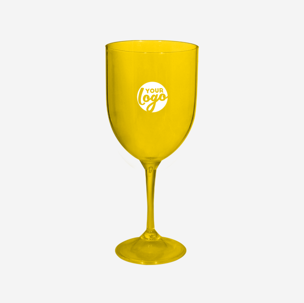 REF 1246PS TULIP LONG STEM GLASS NEW MOULD 350ML PAD CLEAR YELLOW