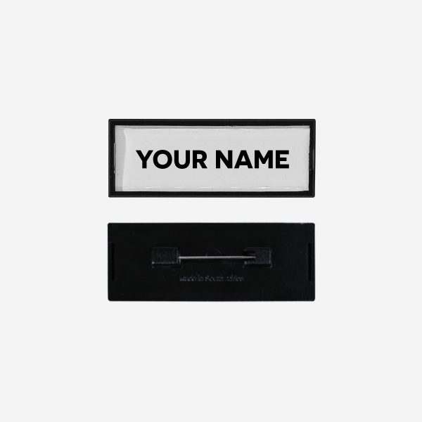 REF 126 NAME BADGE SNAP FIT SMALL WITH PIN