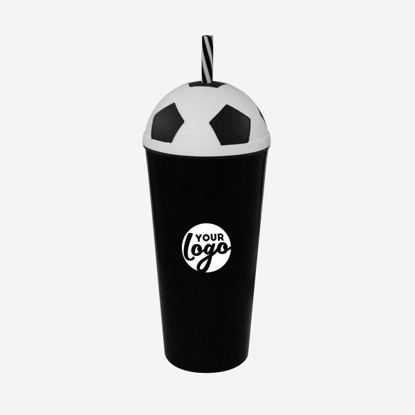 REF 1323PP LUMO SOCCER TUMBLER 600ML PAD SOLID BLACK 1 1
