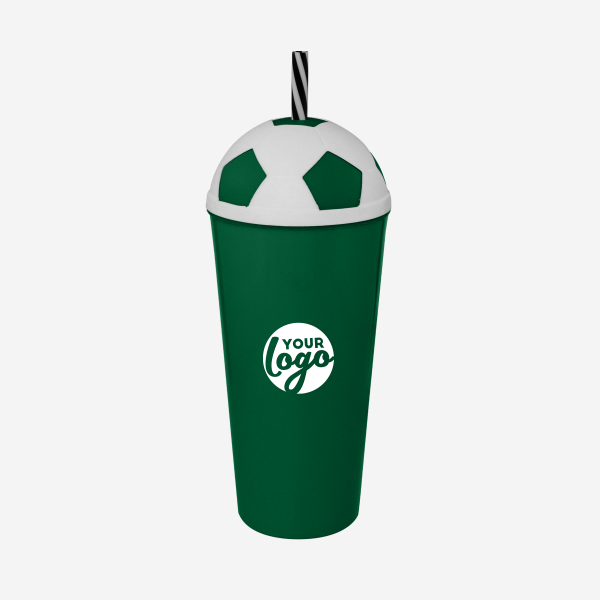 REF 1323PP LUMO SOCCER TUMBLER 600ML PAD SOLID BOTTLE GREEN 1 1