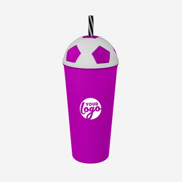 REF 1323PP LUMO SOCCER TUMBLER 600ML PAD SOLID GRAPE 1 1