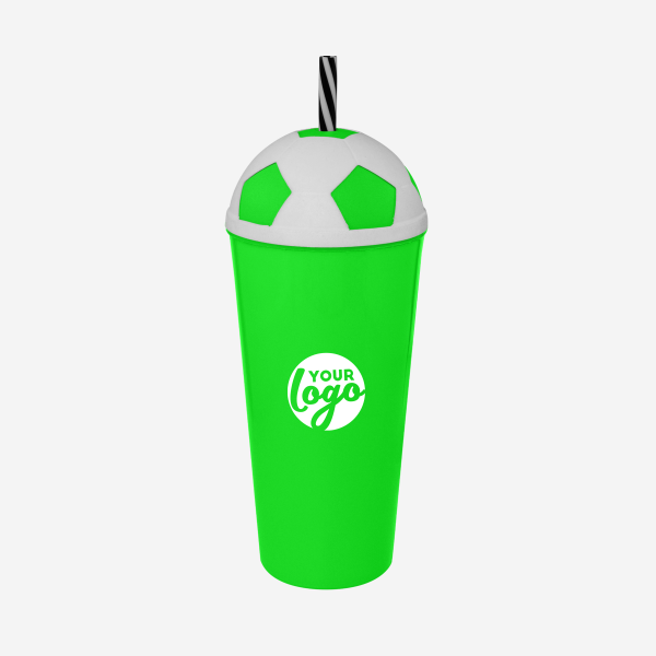 REF 1323PP LUMO SOCCER TUMBLER 600ML PAD SOLID LIME GREEN 1 1