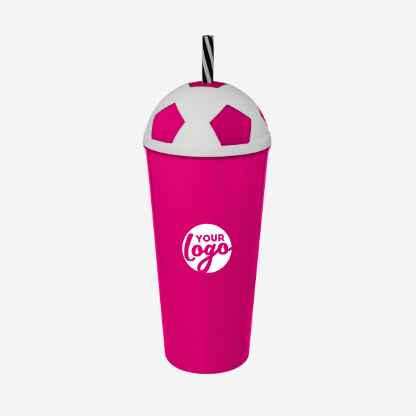 REF 1323PP LUMO SOCCER TUMBLER 600ML PAD SOLID MAGENTA 1 1