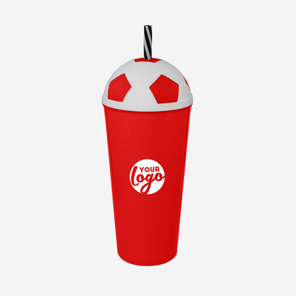 REF 1323PP LUMO SOCCER TUMBLER 600ML PAD SOLID RED 1 1
