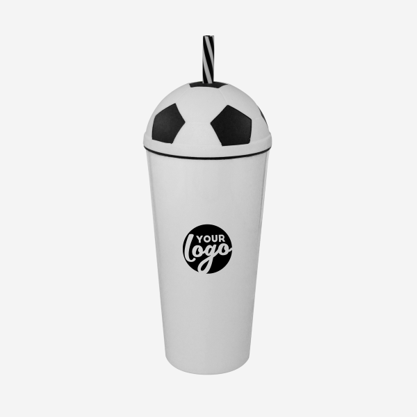 REF 1323PP LUMO SOCCER TUMBLER 600ML PAD SOLID WHITE 1 1