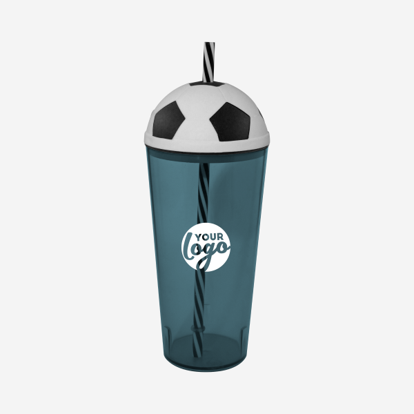 Soccer Tumbler 600ml - Clear 2 REF 1323PS LUMO SOCCER TUMBLER 600ML PAD CLEAR CHARCOAL 1