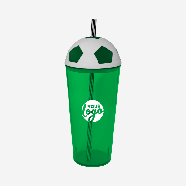 Soccer Tumbler 600ml - Clear 8 REF 1323PS LUMO SOCCER TUMBLER 600ML PAD CLEAR EMERALD GREEN 1