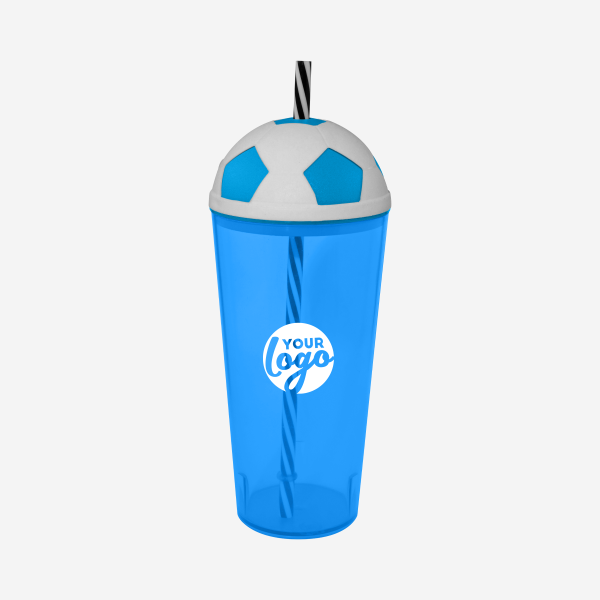 Soccer Tumbler 600ml - Clear 9 REF 1323PS LUMO SOCCER TUMBLER 600ML PAD CLEAR TURQUOISE 1