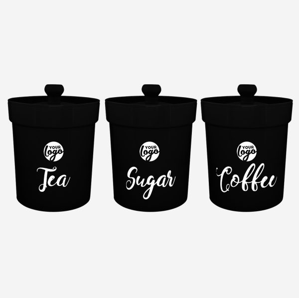 REF 1607PP LUMO LARGE STORAGE CANISTER SET OF 3 BLACK