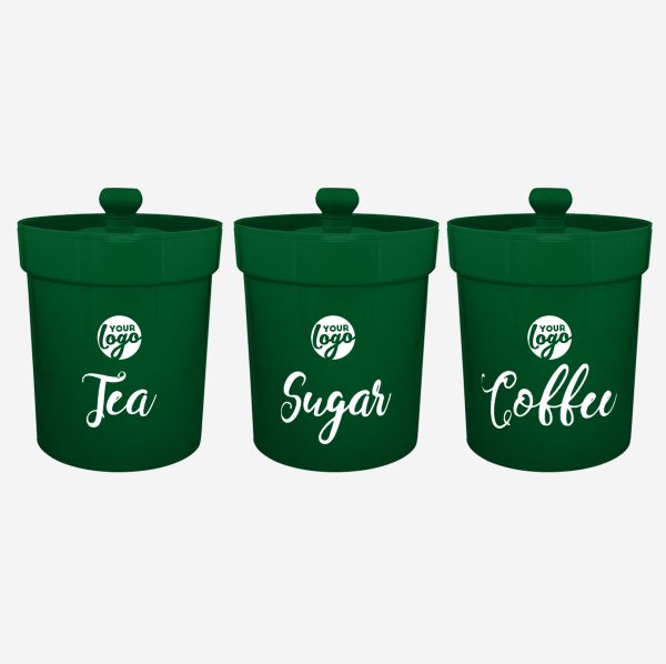REF 1607PP LUMO LARGE STORAGE CANISTER SET OF 3 EMERALD GREEN