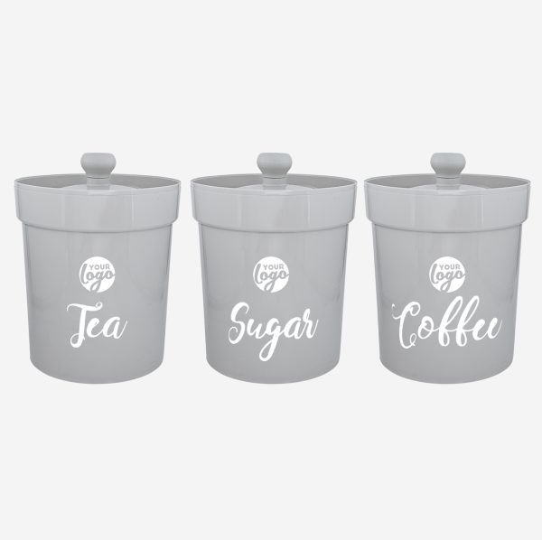 REF 1607PP LUMO LARGE STORAGE CANISTER SET OF 3 GRAY