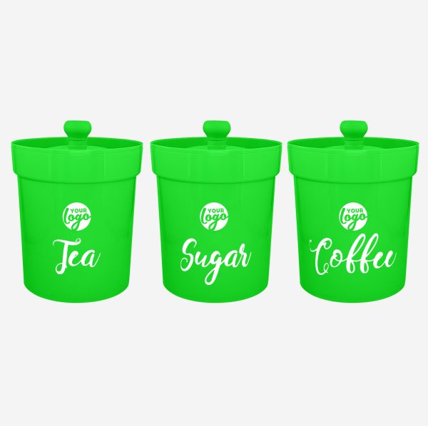 REF 1607PP LUMO LARGE STORAGE CANISTER SET OF 3 LIME GREEN
