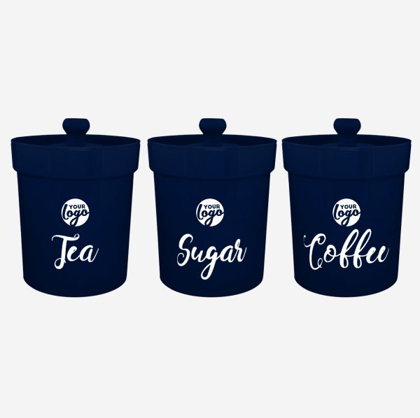 REF 1607PP LUMO LARGE STORAGE CANISTER SET OF 3 NAVY BLUE