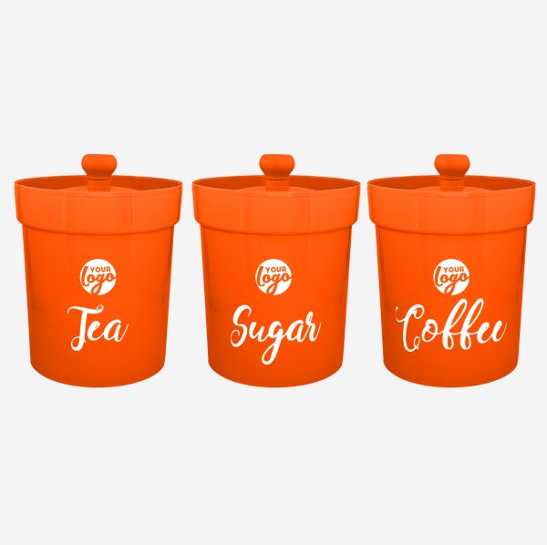 REF 1607PP LUMO LARGE STORAGE CANISTER SET OF 3 ORANGE