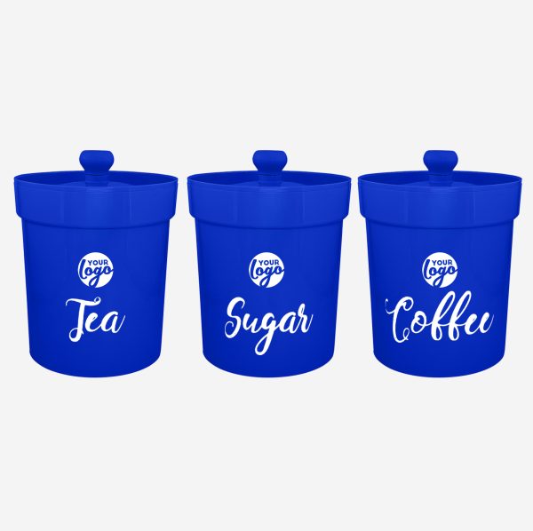 REF 1607PP LUMO LARGE STORAGE CANISTER SET OF 3 ROYAL BLUE