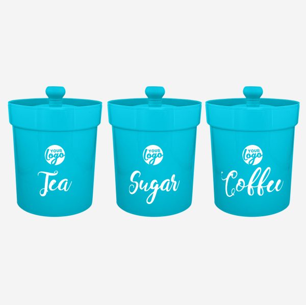 REF 1607PP LUMO LARGE STORAGE CANISTER SET OF 3 TURQUOISE