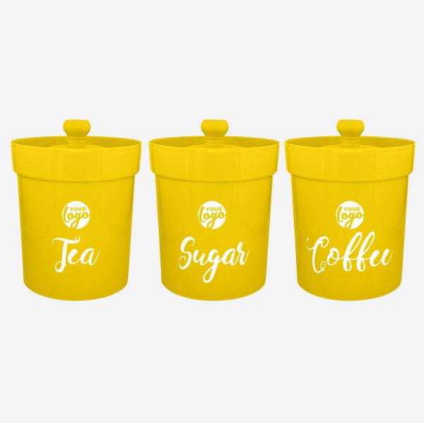 REF 1607PP LUMO LARGE STORAGE CANISTER SET OF 3 YELLOW
