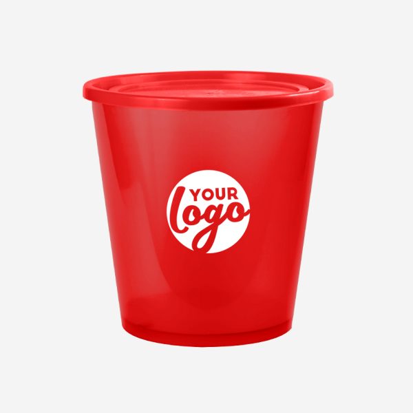 REF 1701 STORAGE BUCKET WITH LID 3 LITRE CLEAR RED 2