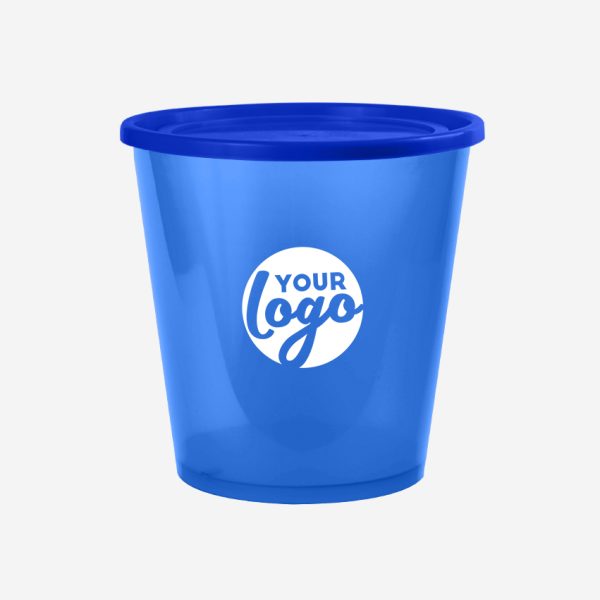 REF 1701 STORAGE BUCKET WITH LID 3 LITRE CLEAR ROYAL BLUE 2