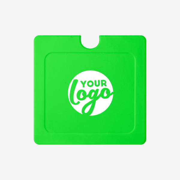 REF 303 SQUARE LICENSE DISC HOLDER NEON GREEN WITH PAD