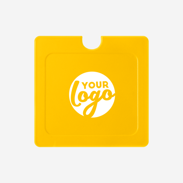 REF 303 SQUARE LICENSE DISC HOLDER YELLOW WITH PAD