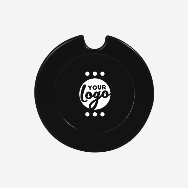 Round License Disc Holder - Styrene 2 REF 312A LICENSE DISC HOLDER SOLID STYRENE PAD BLACK