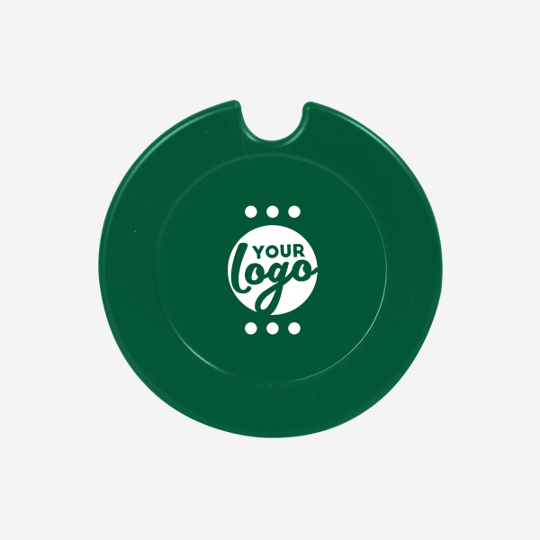 Round License Disc Holder - Styrene 12 REF 312A LICENSE DISC HOLDER SOLID STYRENE PAD BOTTLE GREEN