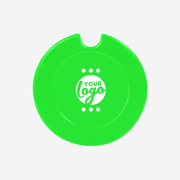 Round License Disc Holder - Styrene 10 REF 312A LICENSE DISC HOLDER SOLID STYRENE PAD LIME NEON GREEN