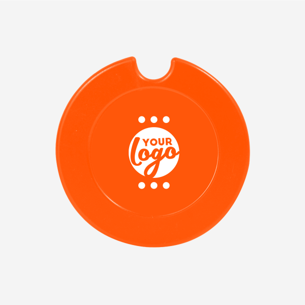 Round License Disc Holder - Styrene 15 REF 312A LICENSE DISC HOLDER SOLID STYRENE PAD ORANGE