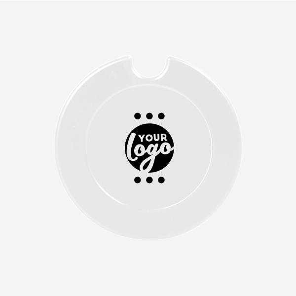 Round License Disc Holder - Styrene 3 REF 312A LICENSE DISC HOLDER SOLID STYRENE PAD WHITE