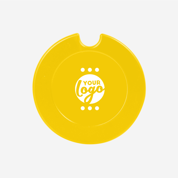 Round License Disc Holder - Styrene 14 REF 312A LICENSE DISC HOLDER SOLID STYRENE PAD YELLOW