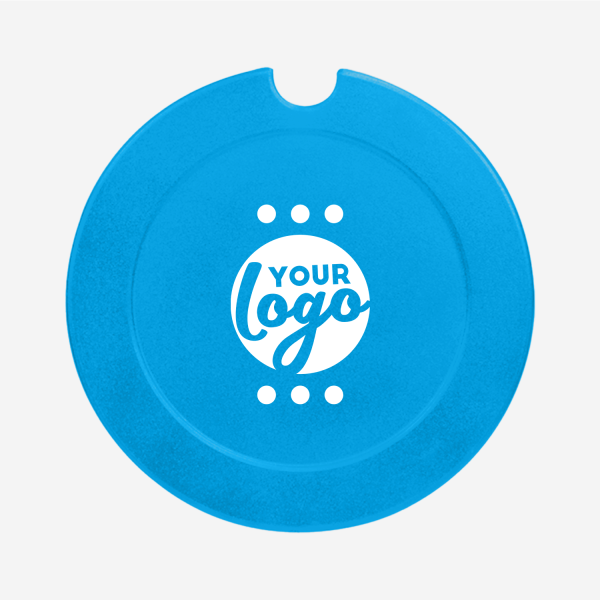 REF 313 LICENSE DISC HOLDER LARGE SOLID PAD CYAN