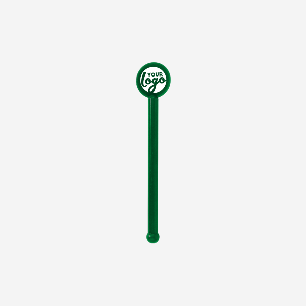 REF 429 STANDARD SWIZZLE STICK TUBE W ROUND HEAD SOLID EMERALD GREEN