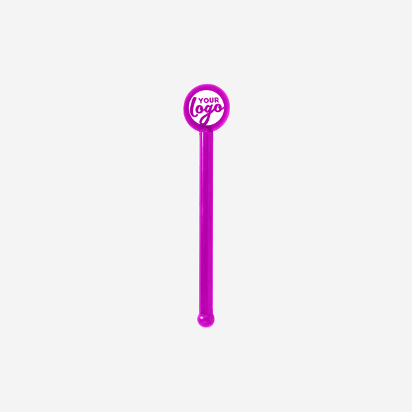 REF 429 STANDARD SWIZZLE STICK TUBE W ROUND HEAD SOLID GRAPE