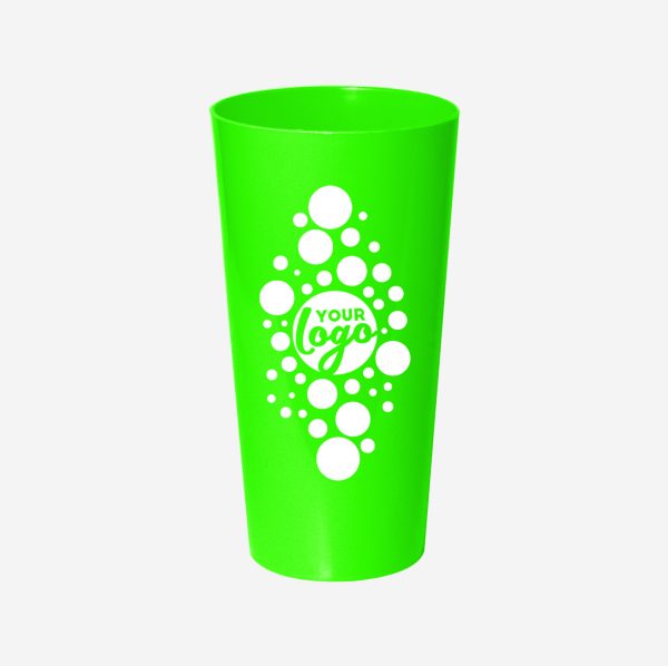 REF 486PP TUMBLER 600ML SOLID SILKSCREEN LIME NEON GREEN