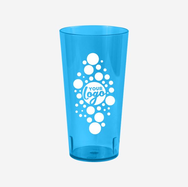 REF 486PS TUMBLER 600ML CLEAR PAD SILKSCREEN TURQUOISE