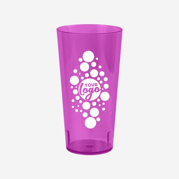 REF 486PS TUMBLER 600ML CLEAR SILKSCREEN GRAPE